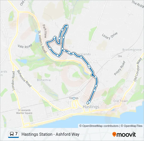 7 Bus Line Map