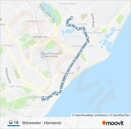 1A Route: Schedules, Stops & Maps - Eastbourne Town Centre (Updated)
