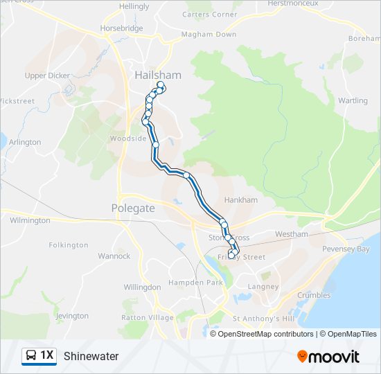 1x-route-schedules-stops-maps-shinewater-updated