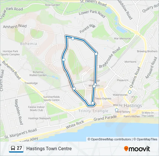 27 Bus Line Map