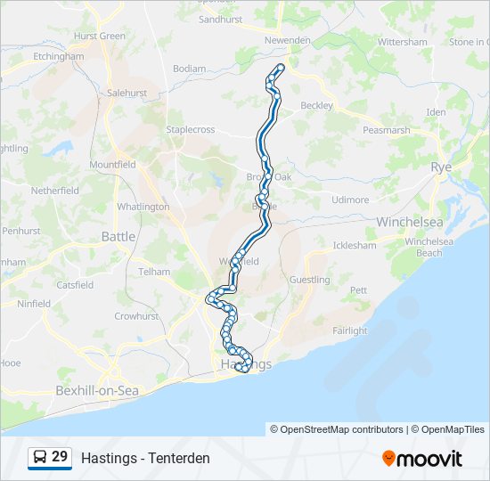 29 Bus Line Map