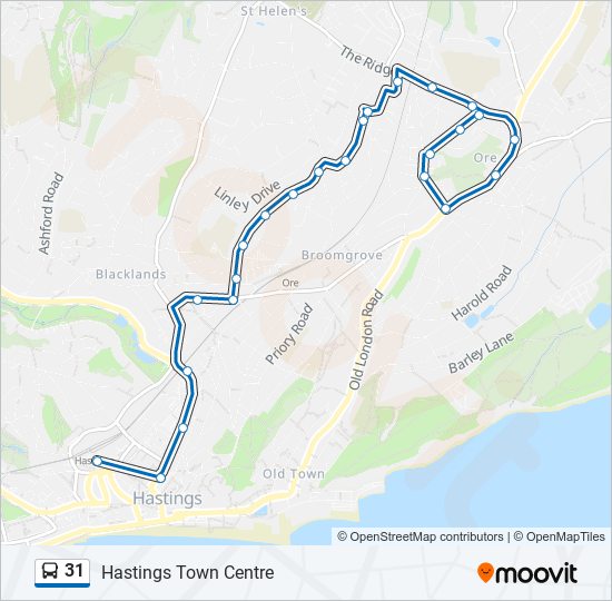 31 Bus Line Map