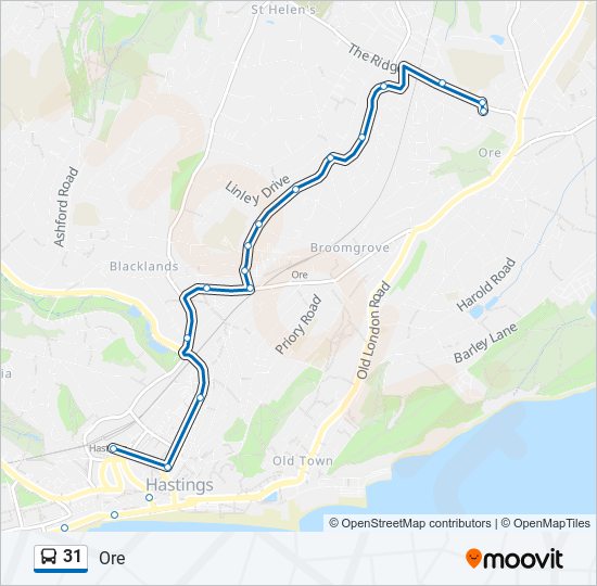 31 bus Line Map