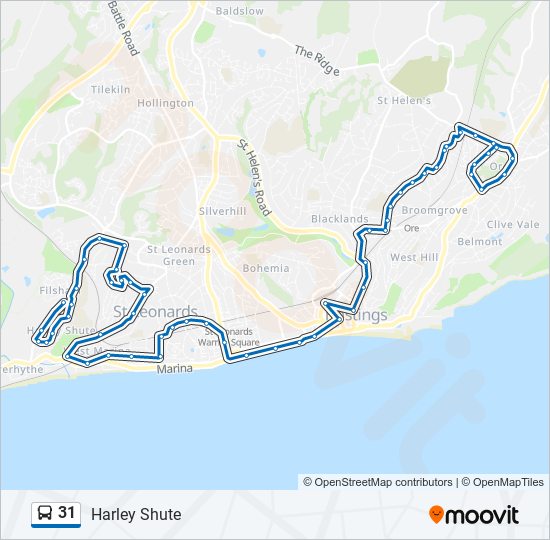 31 bus Line Map