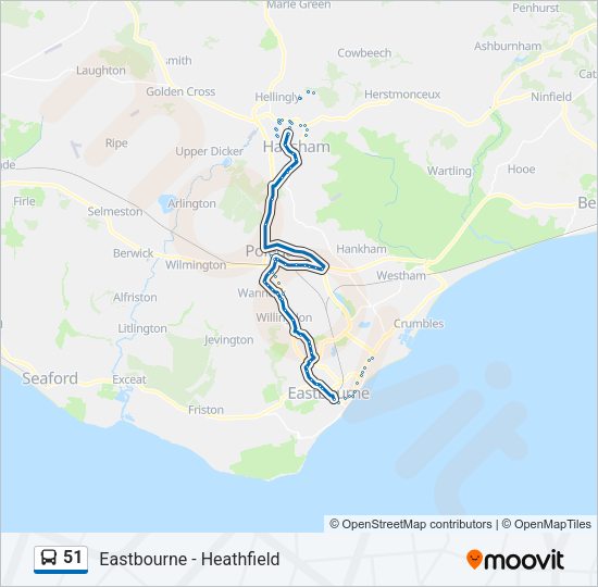 51 Bus Line Map
