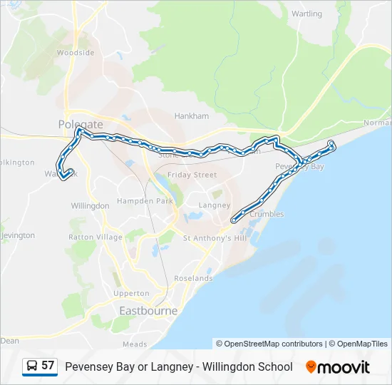 57 Route: Schedules, Stops & Maps - Willingdon (Updated)