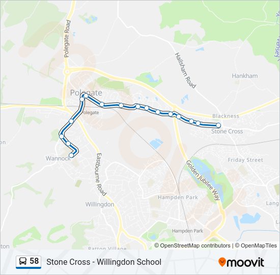 58 Bus Line Map