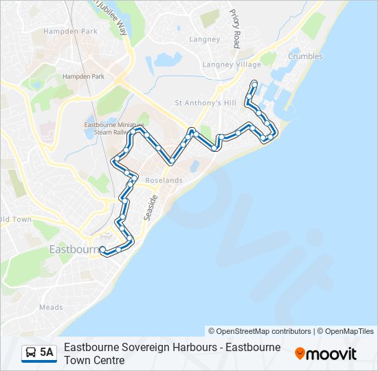5a Route Schedules Stops Maps Sovereign Harbour South Updated 5a-route-schedules-stops-maps-sovereign-harbour-south-updated