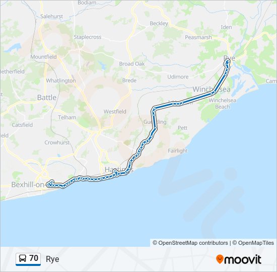 70 Route: Schedules, Stops & Maps - Rye (Updated)