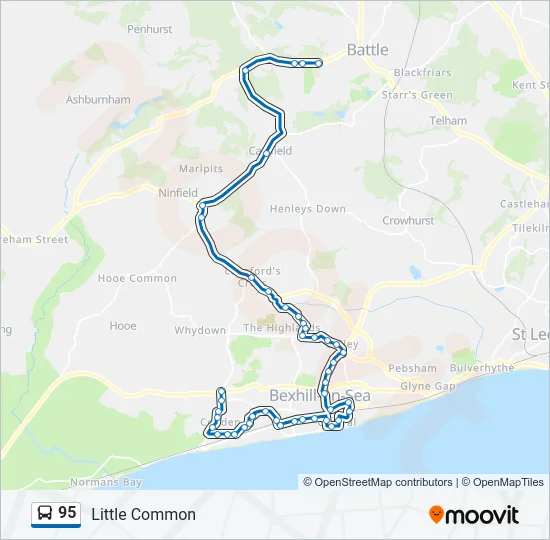 95 Bus Line Map