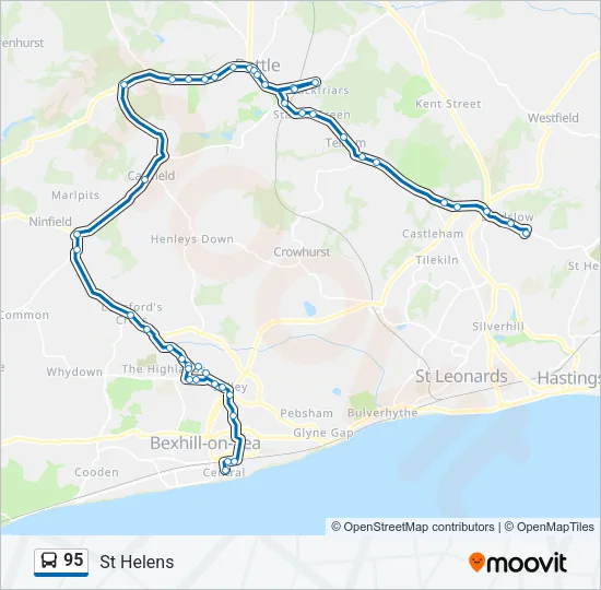 95 Bus Line Map