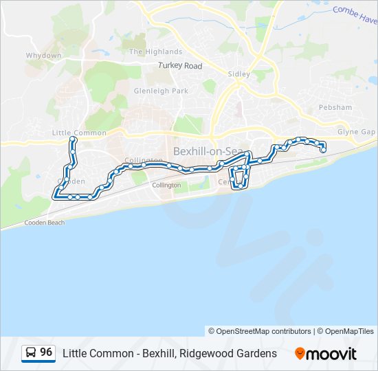 96 Route: Schedules, Stops & Maps - Bexhill (Updated)