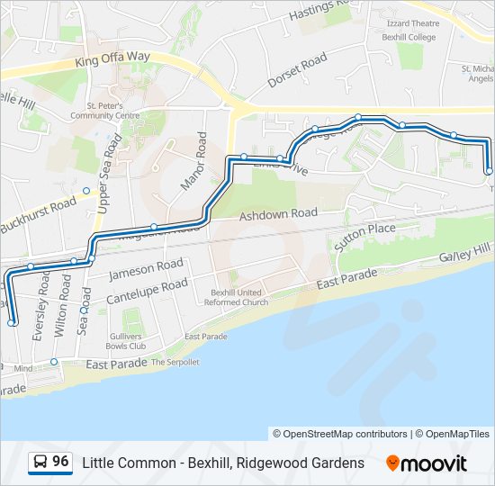 96 Bus Line Map