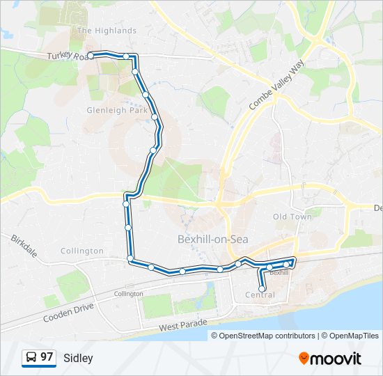 97 Bus Line Map