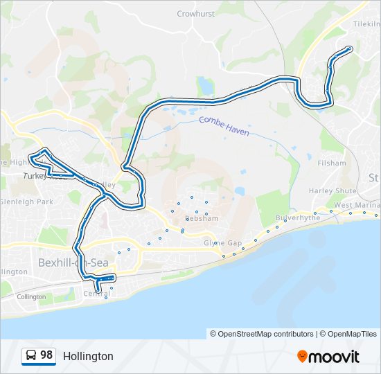 98 bus Line Map