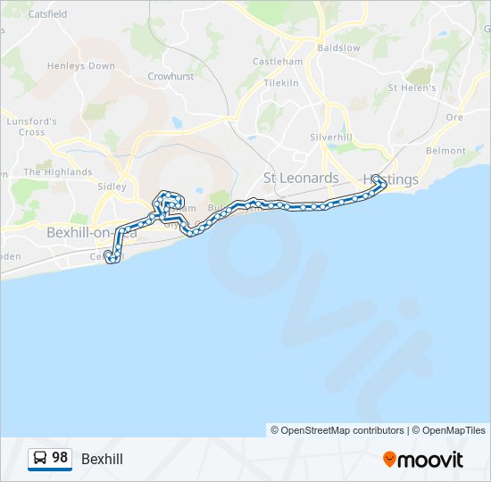 98 bus Line Map