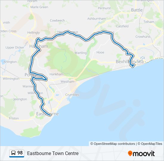 98 bus Line Map