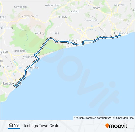 99 bus Line Map