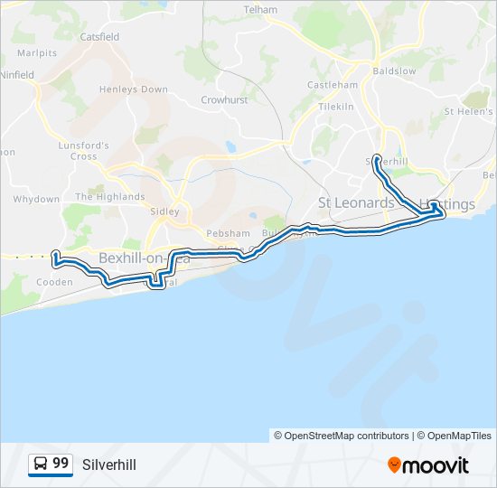 99 bus Line Map