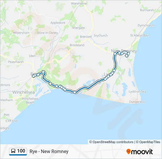 100 Route: Schedules, Stops & Maps - New Romney (Updated)