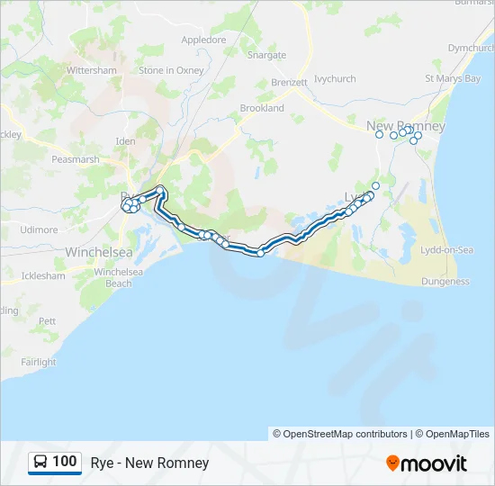 100 Bus Line Map