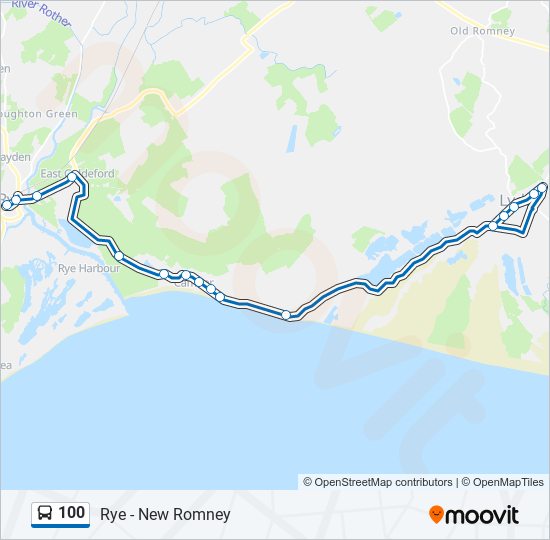 100 bus Line Map