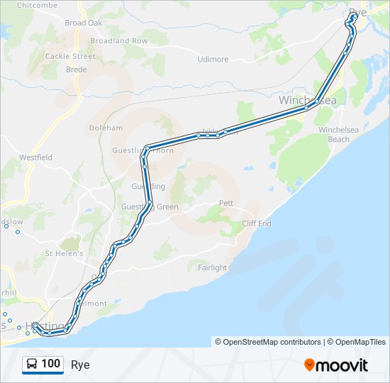 100 bus Line Map