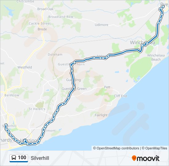 100 Bus Line Map