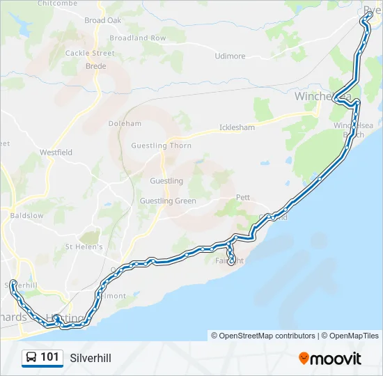 101 Bus Line Map