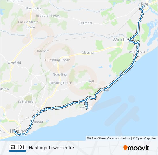 101 Bus Line Map