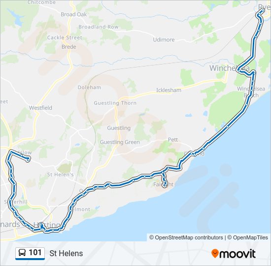101 Bus Line Map