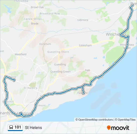 101 Bus Line Map