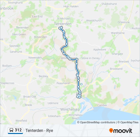 312 bus Line Map