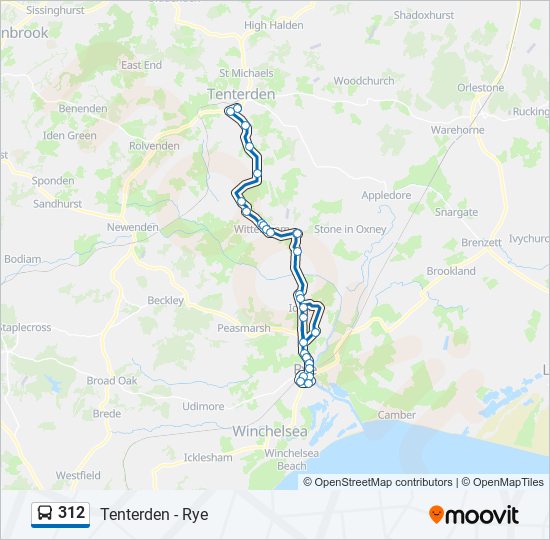 312 bus Line Map