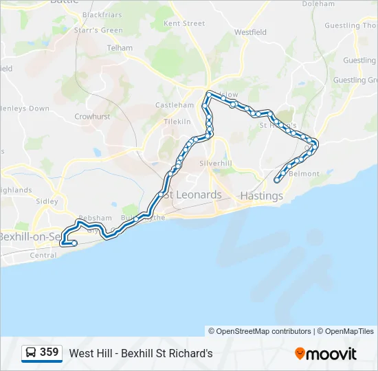 359 Bus Line Map