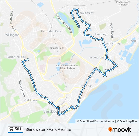 501 Bus Line Map