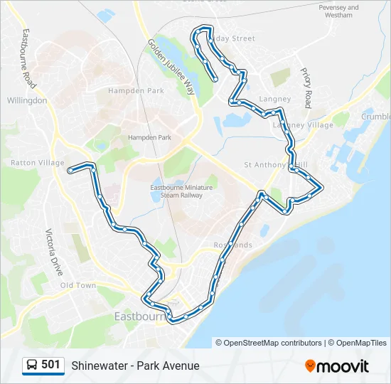 501 Bus Line Map