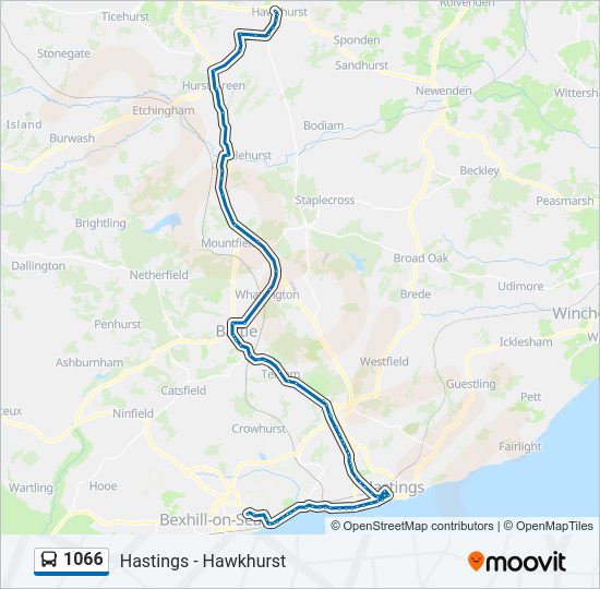 1066 bus Line Map