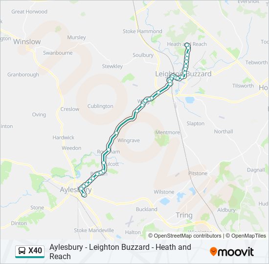 X40 Bus Line Map