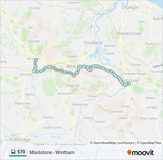 570 Bus Line Map