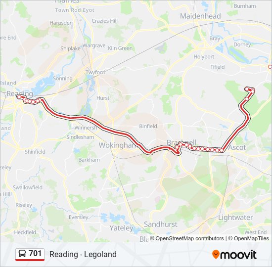 701 bus Line Map