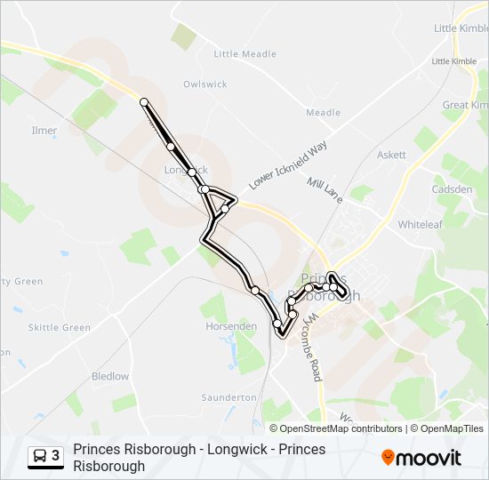 3 Bus Line Map