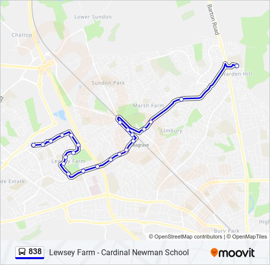 838 Route Schedules Stops Maps Warden Hill Updated 838-route-schedules-stops-maps-warden-hill-updated