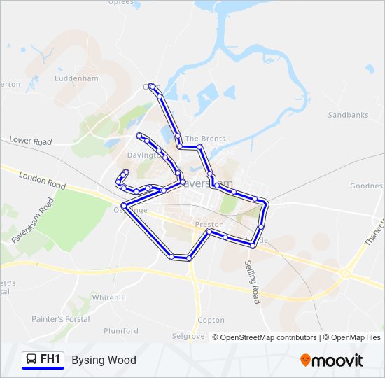 FH1 Bus Line Map