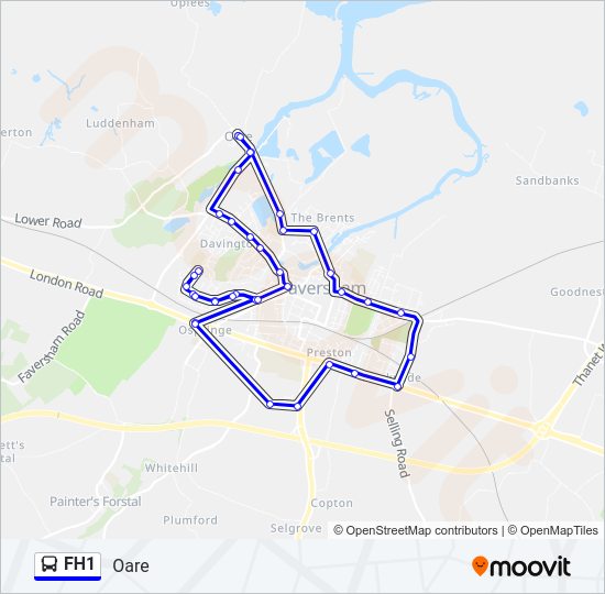 FH1 Bus Line Map
