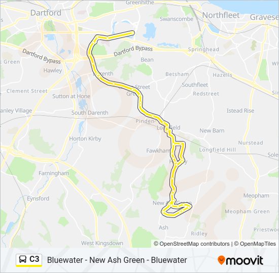 C3 bus Line Map