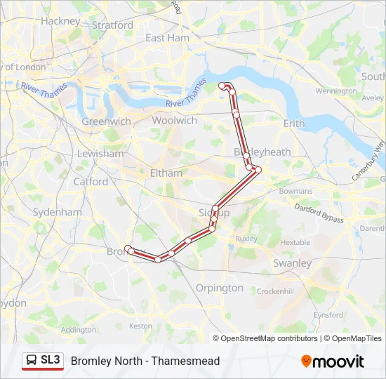 SL3 Bus Line Map