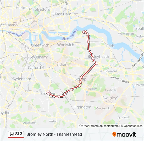 SL3 Bus Line Map