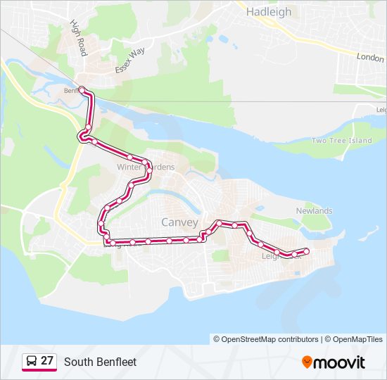 27 Bus Line Map