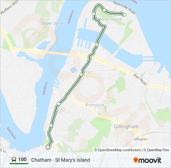 100 Bus Line Map